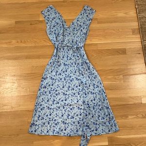 LPA blue floral midi dress